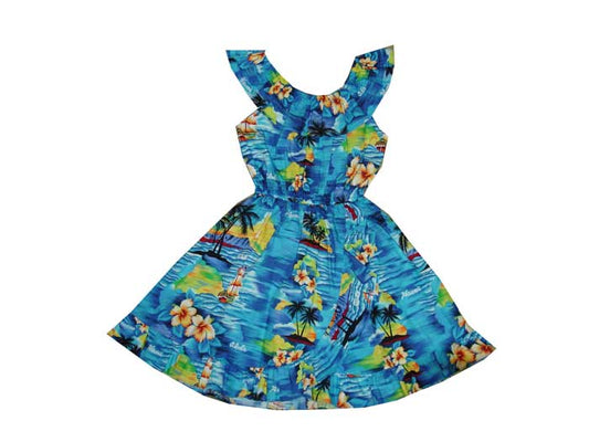 Island Sunset Dress for Little Girl Made in Hawaii