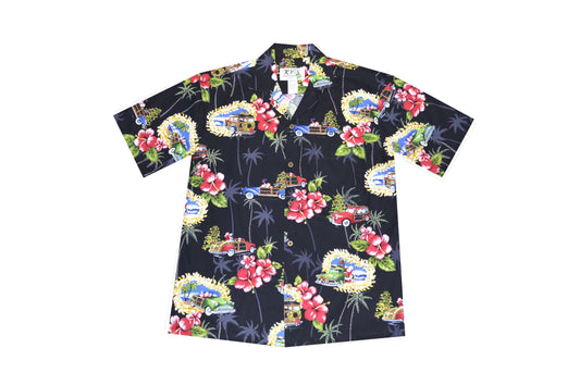 Hawaiian Style Christmas Men's Cotton Aloha Shirt
