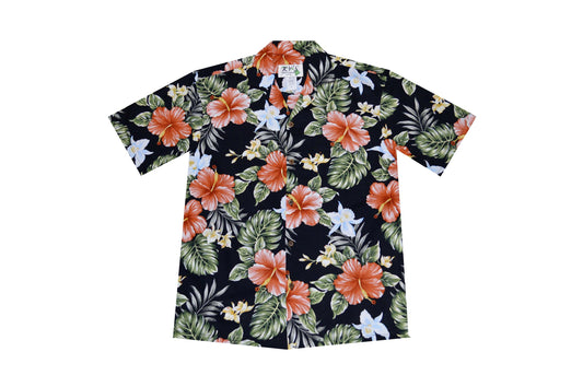 Hawaiian Kahala Hibiscus Men's Cotton Aloha Shirt