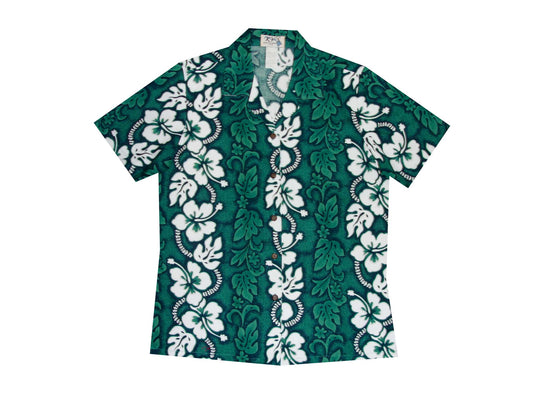 Lady Cotton Hawaiian Shirt Hibiscus Classic Design