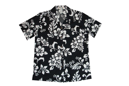 Lady Cotton Hawaiian Shirt Classic Hibiscus
