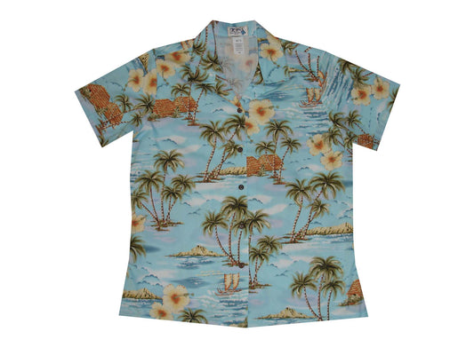 Lady Cotton Hawaiian Shirt Polynesian Island
