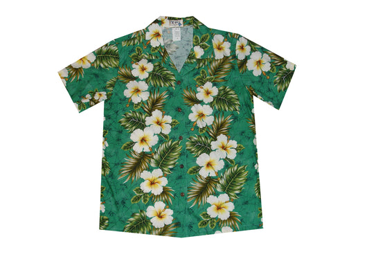 Lady Relax Camp Shirt Hibiscus Panel
