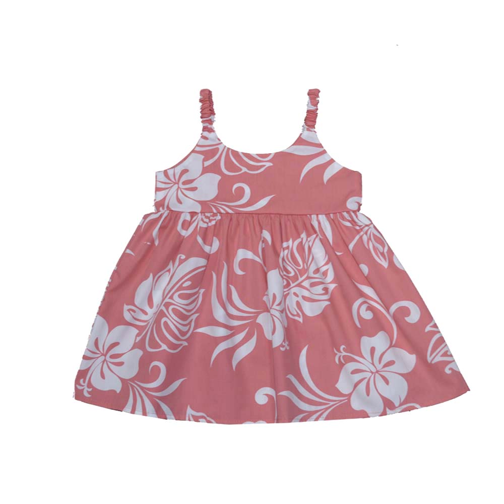 Summer Bungee dress for Little Girls Classic Hibiscus Soft Cotton Made in Hawaii
