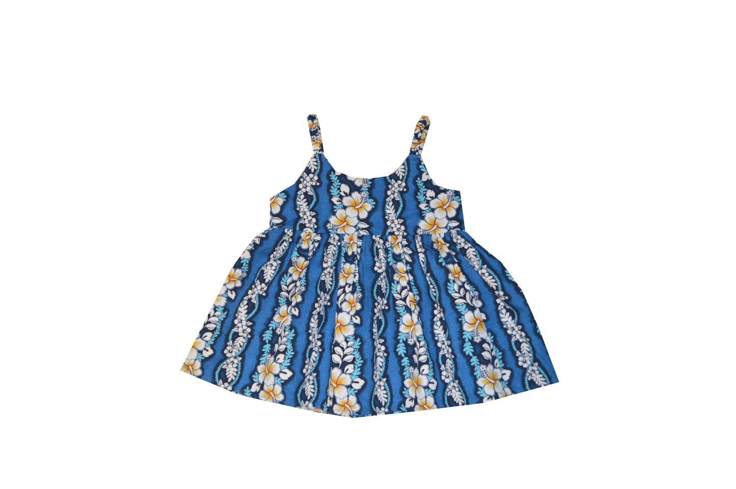 Hawaiian Lei Summer Bungee Dress for Little Girls Soft Cotton Made in Hawaii