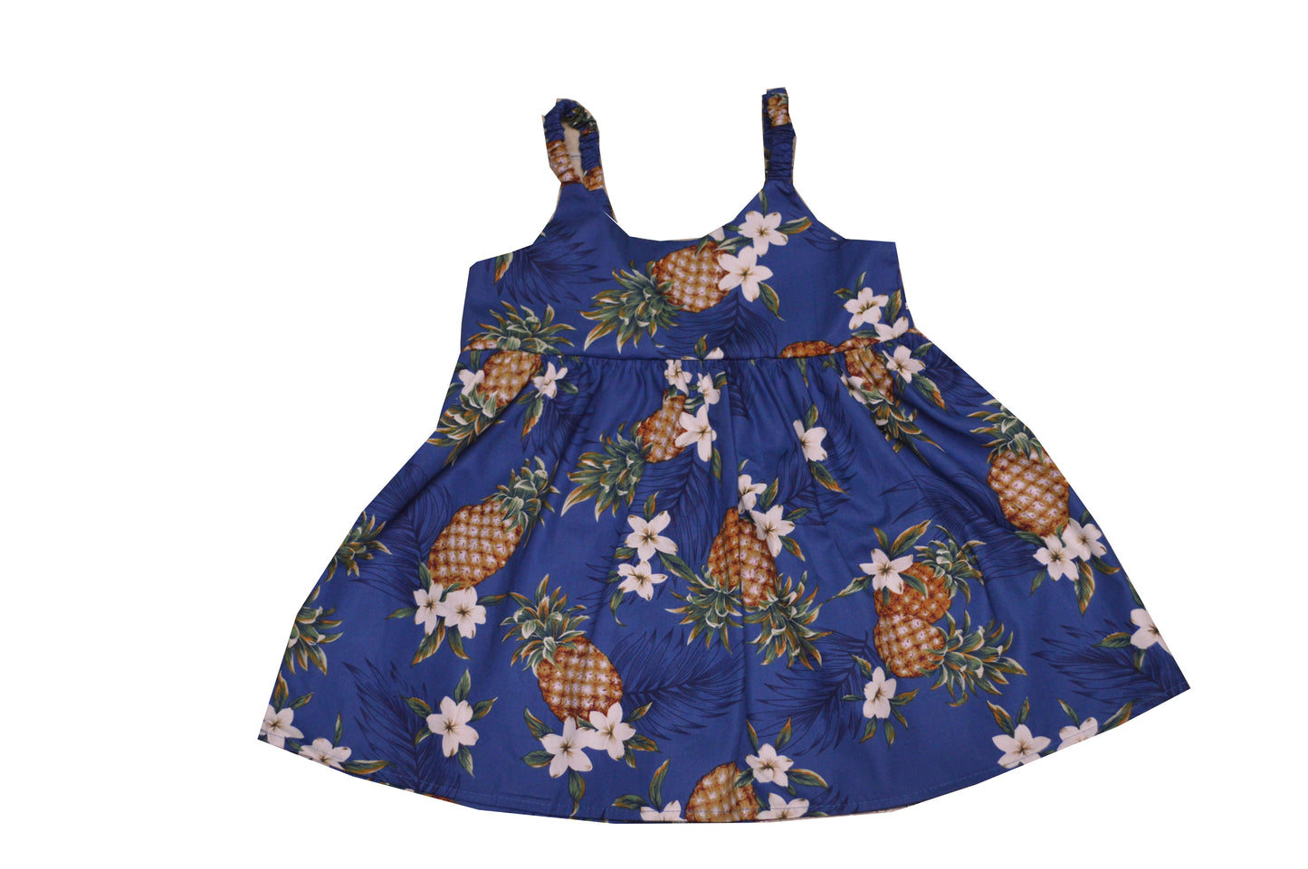 Pineapple Summer Bungee dress for Little Princess Soft Cotton Made in Hawaii