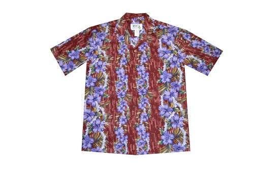Hawaiian Lei Men's Cotton Aloha Shirt