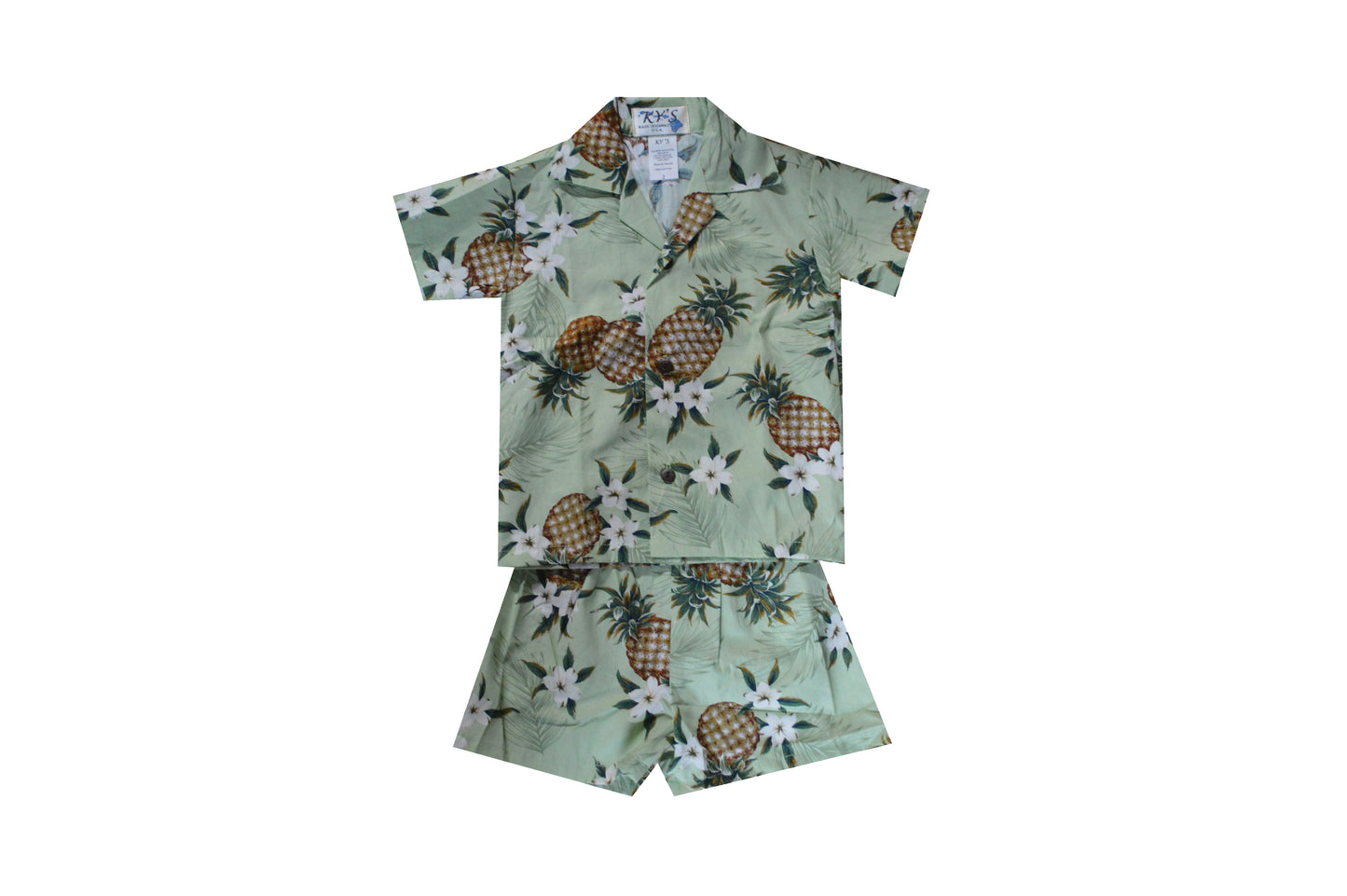 Hawaiian Pineapple Boy Shirts and Little Boy Cabana Sets