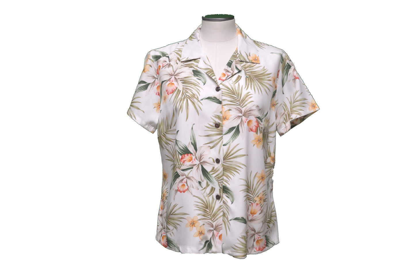 Women Rayon Aloha Shirt Classic Orchid Design