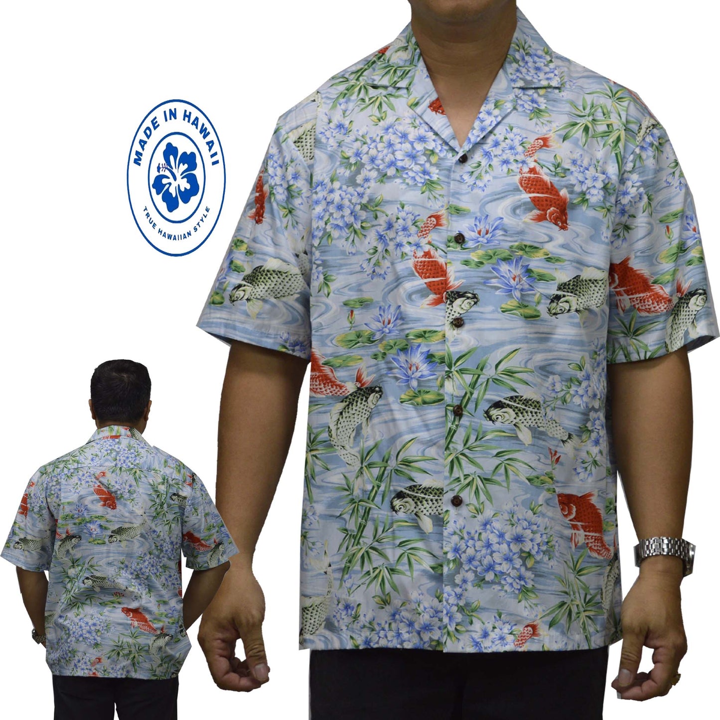 Custom Hawaiian Shirt Color Fish -Blue