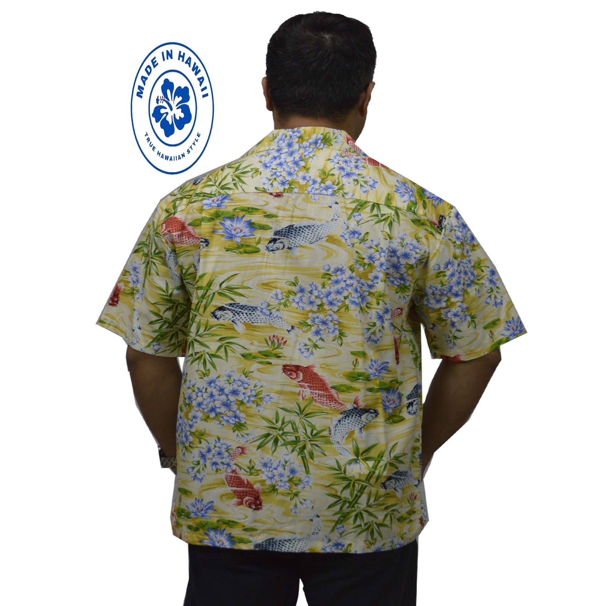 Custom Hawaiian Shirt Color Fish -Yellow X-Large / Yellow / 100% Cotton