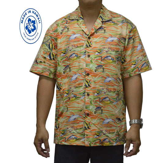 Custom Hawaiian Shirt Tropical Fish-Orange