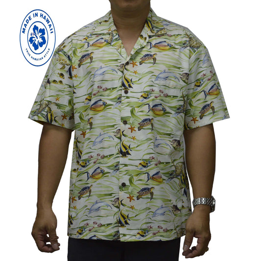 Custom Hawaiian Shirt Tropical Fish-White