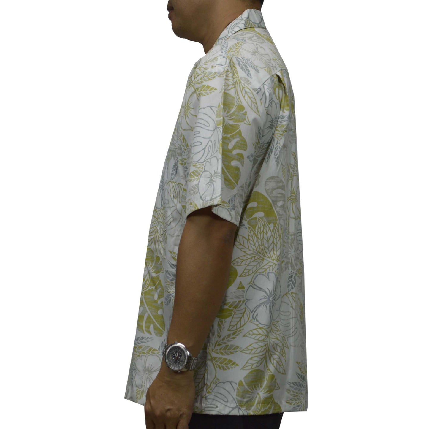 Ky's Hawaiian Reverse Shirt Vintage Monstera - White