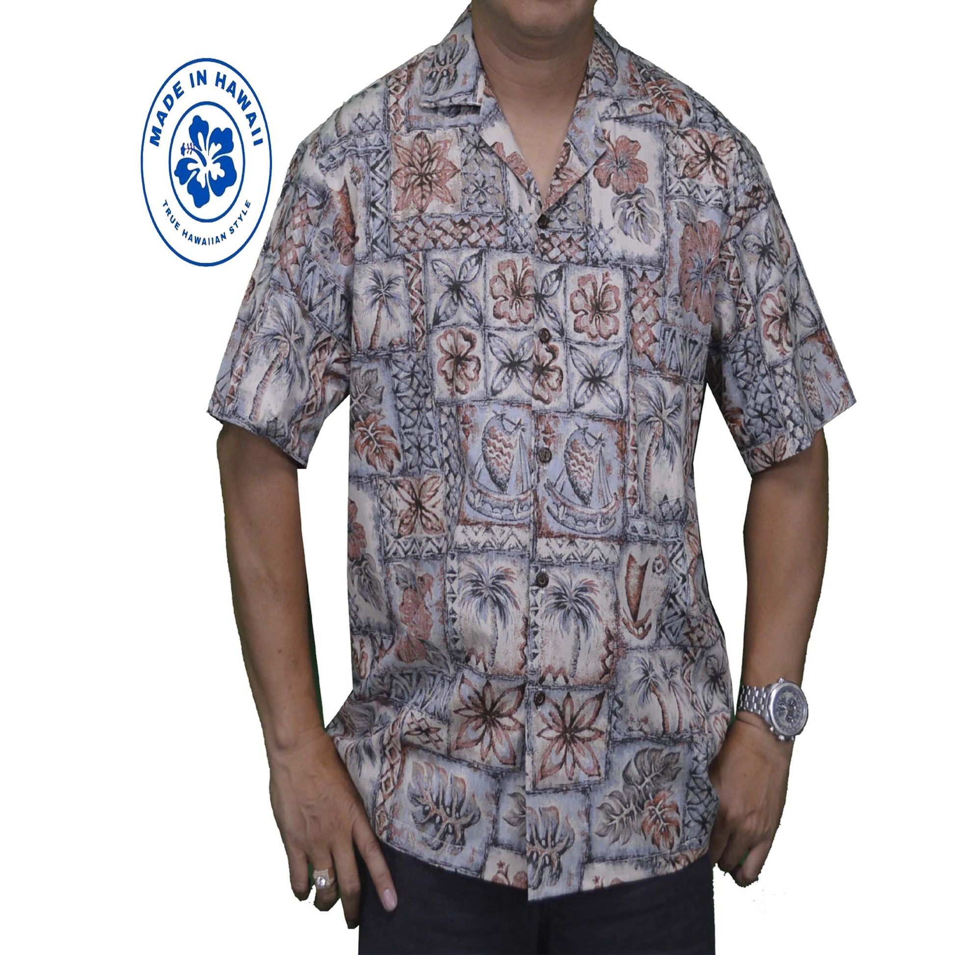 traditional reverse hawaiian shirt
