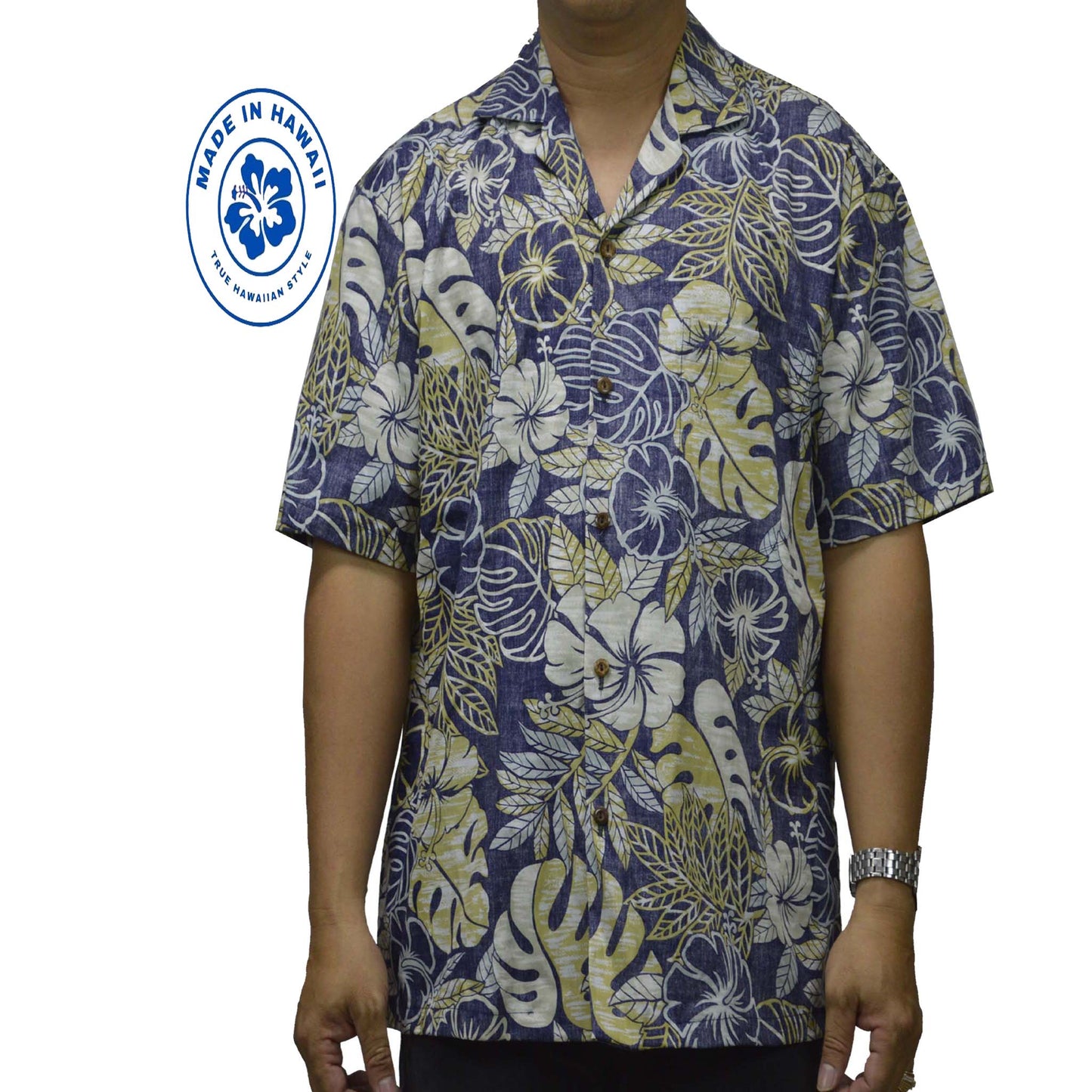 reverse hawaiian cotton shirt