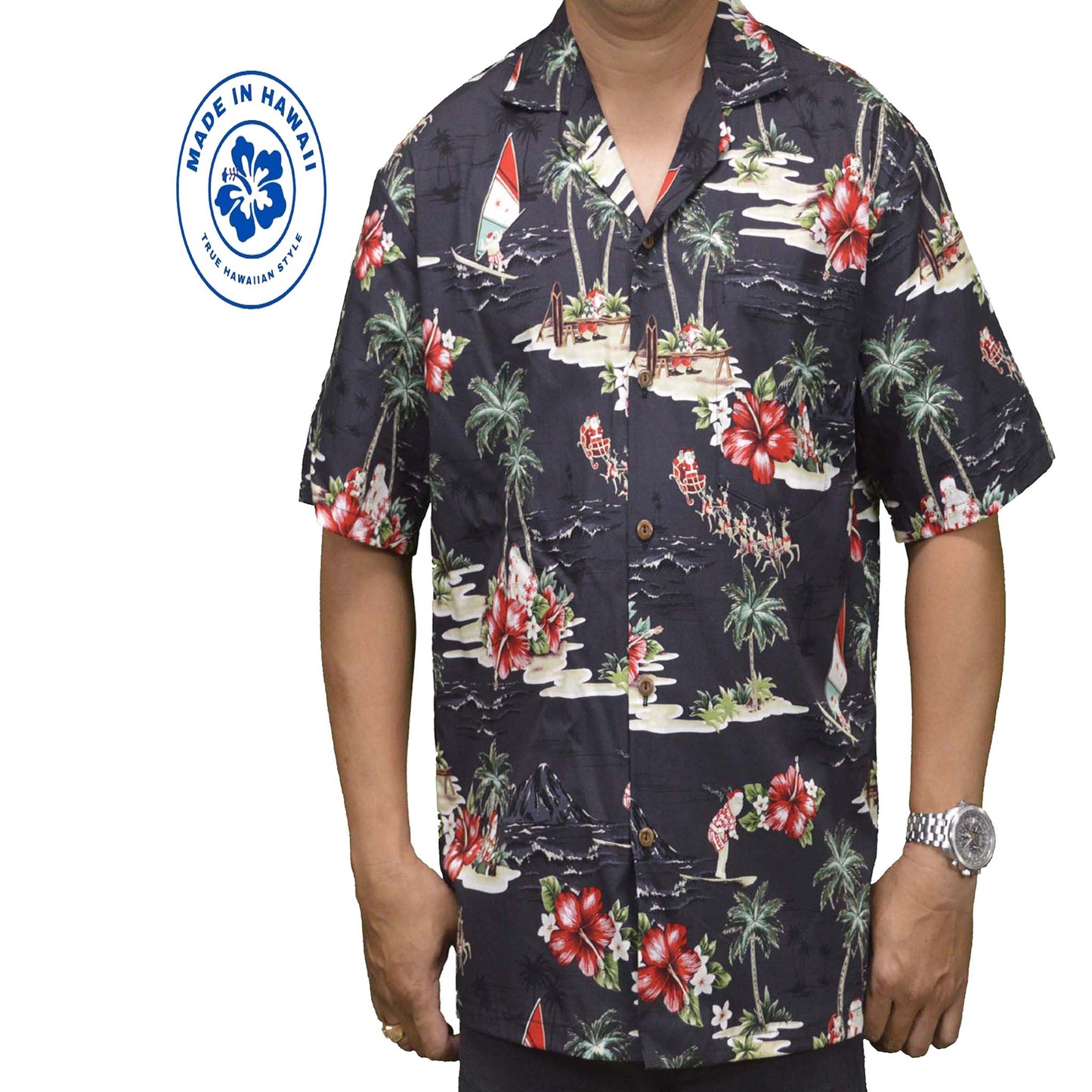 christmas hawaiian shirt from honolulu