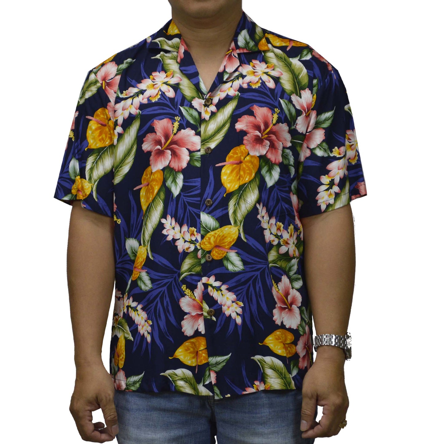 authentic hawaiian aloha rayon shirt